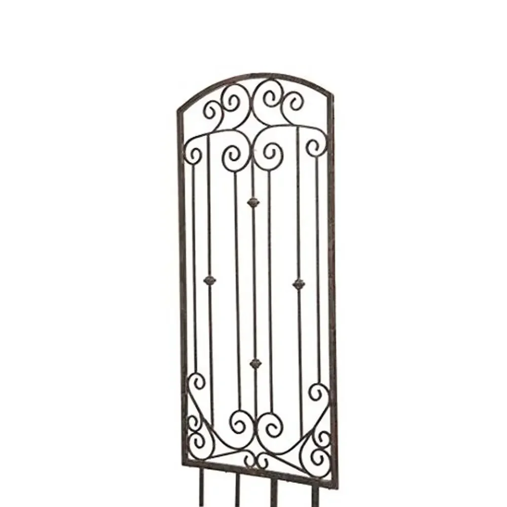 Large Iron Garden Trellis Scroll Metal Decoration Privacy Patio Screen Weather Resistant Vine Climbing Plant Support Yard Art