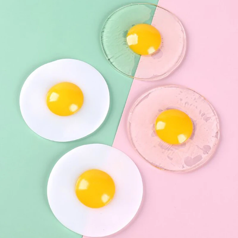 Children Squeezing Poached Egg Kneading Toy Omelette Anti-Stress Adults Kids Healing Toy
