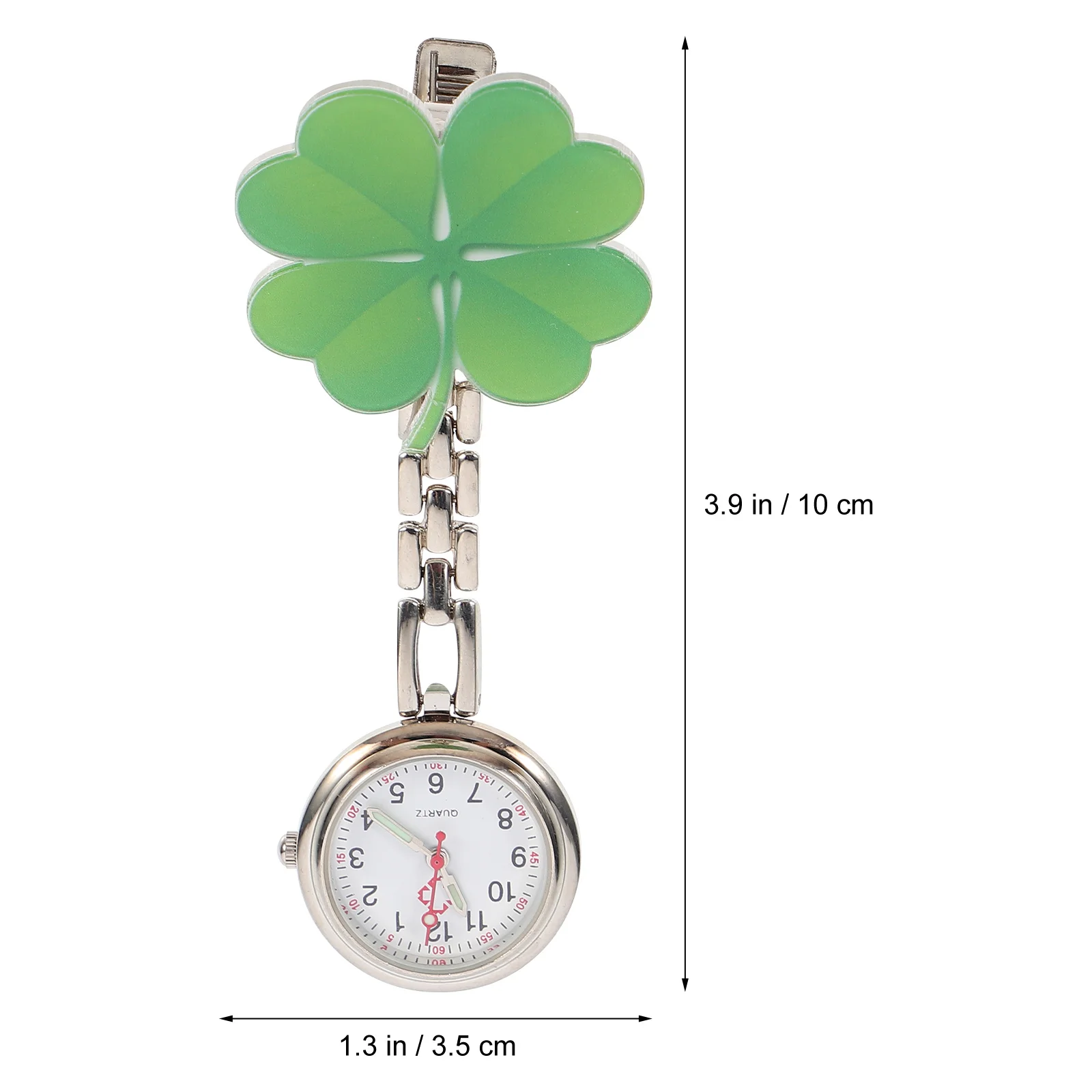 

1Pcs Nurse Pocket Watch Durable Portable Alloy Clip-on Modern Design for Elderly Students Precise Time Checking