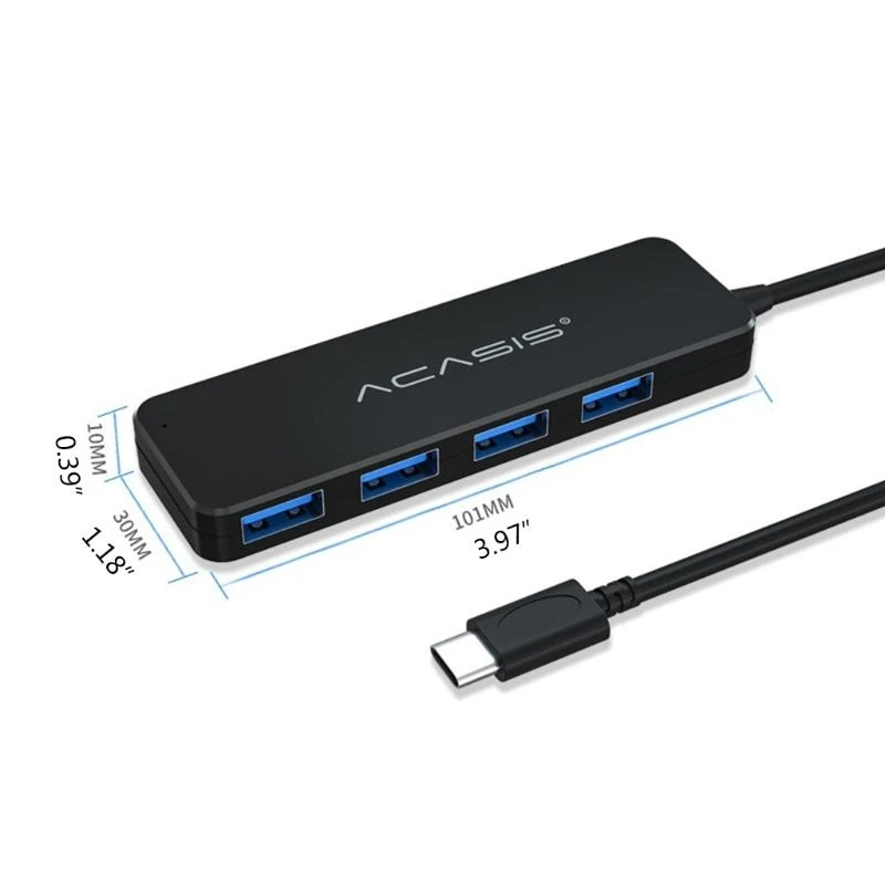 Leichtes Hub-USB-Adapter USB USB 2.0 4-Port External Splitter Hochgeschwindigkeit für PC für Laptop Computer Accessor