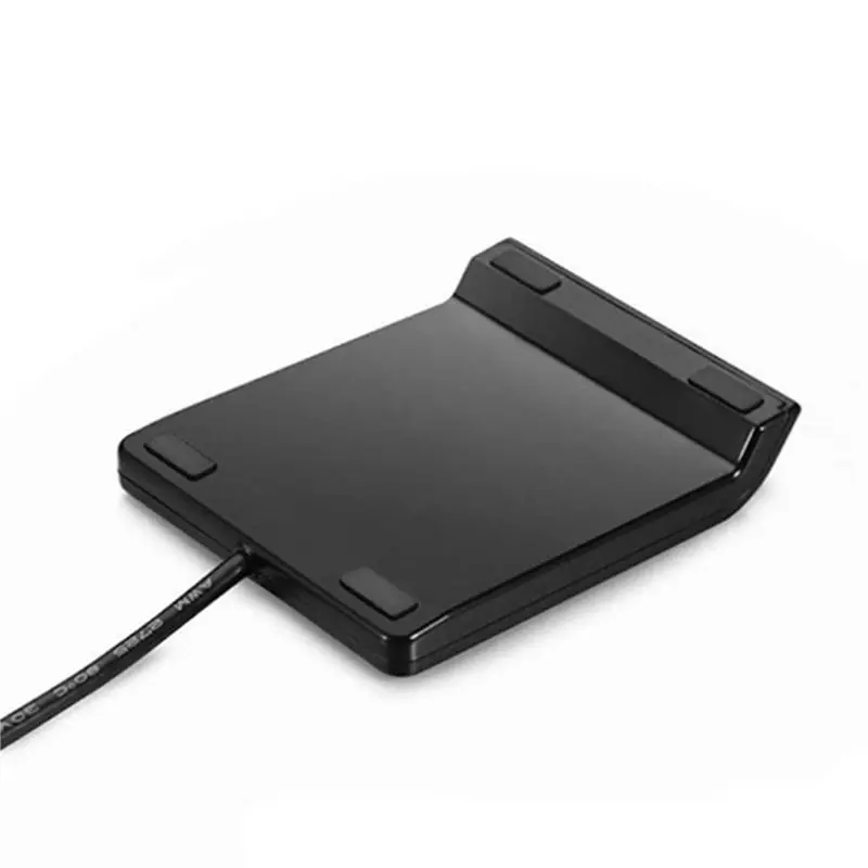 4X USB Smart Card Reader Atm Bank Tax Declaration Ic Card ID Card Smart Card Reader(Black)-Y41A