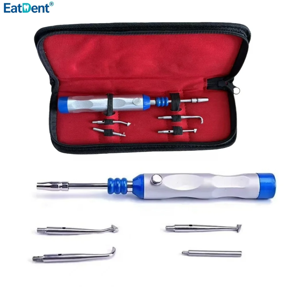 1Set Dental Automatic Teeth Crown Remover Adjustable 4 Shifts Manual Crown Remover Stainless Steel Lab Teeth Restoration Tool
