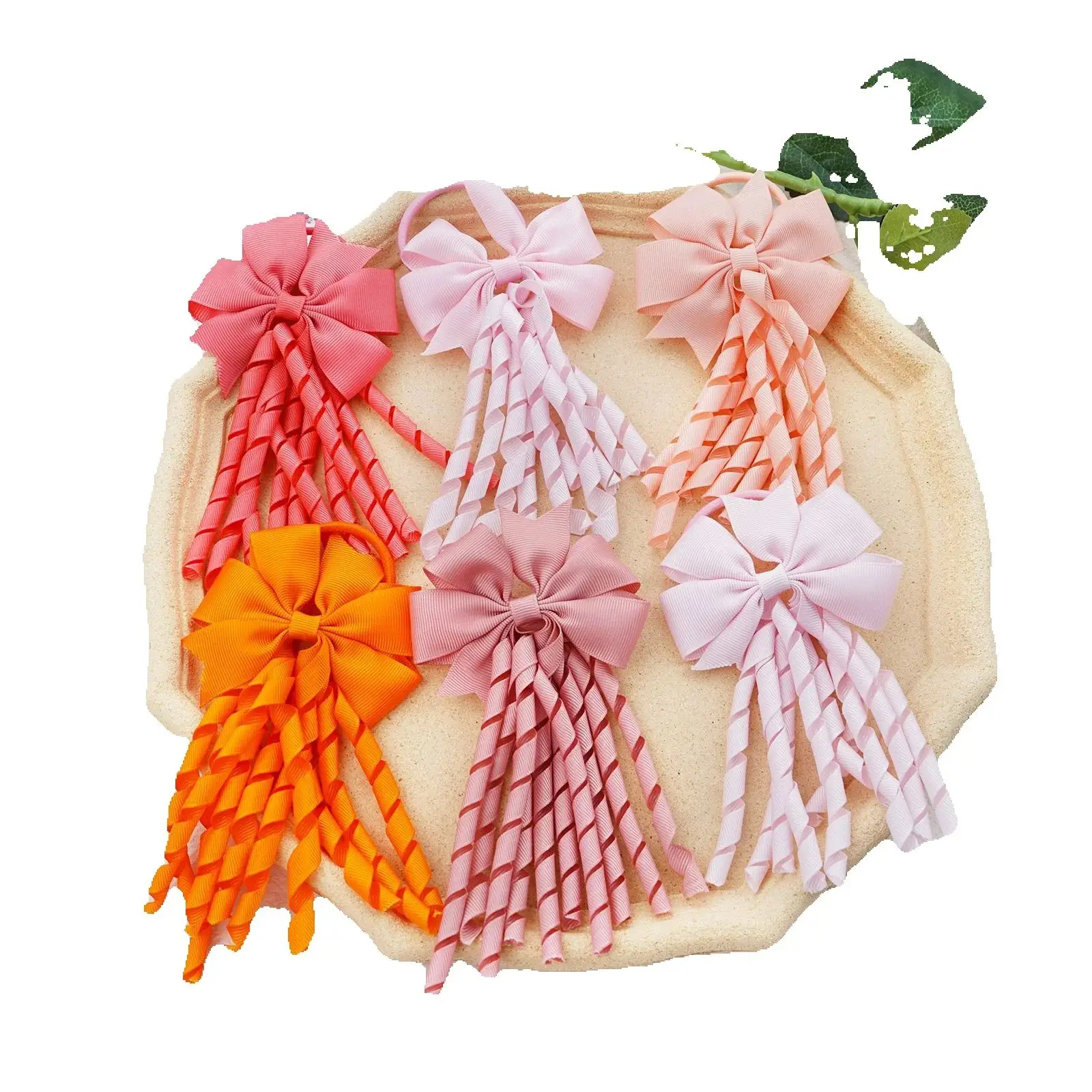 

Children Bow Hair Bands Elastic Bowknots Tassel Hair Ties Windmill Bows Scrunchie Headwear Ponytail Holder for Cheerleaders