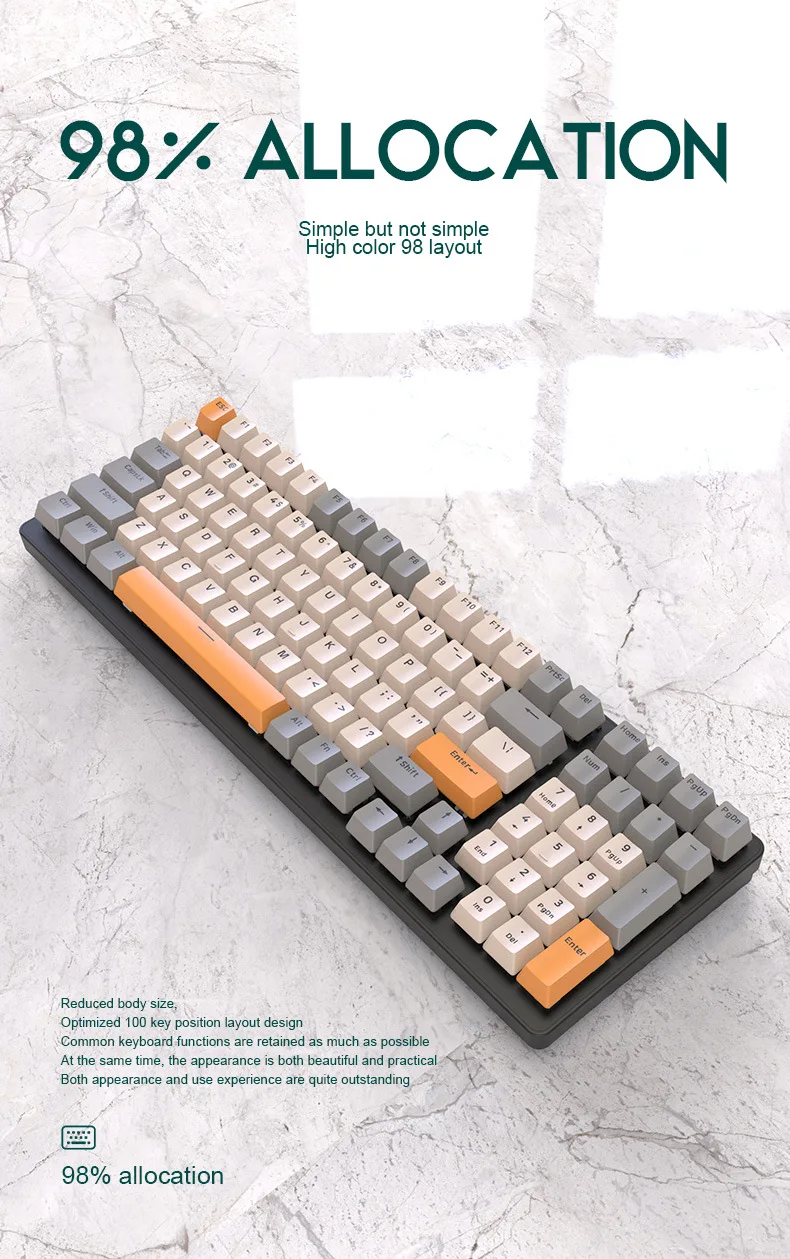 UTHAI K3 Machine Keyboard 100 Keys MX Click Tactile Red Axis Collision Keyboard Full Key Hot-Plug Full Key Conflict-Free