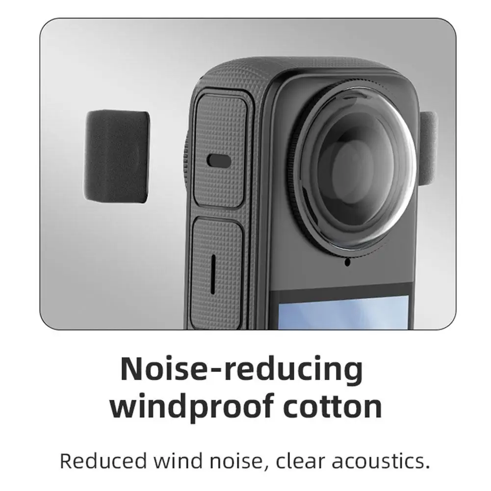 

For Insta360x4 Noise Reduction Windproof Cotton Reduces Through Radio Camera 360X4 Accessories Noise Wind H3G5