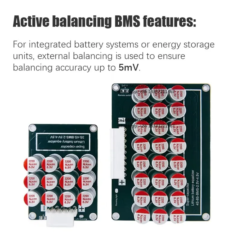 BMS 5A 4S 8S 16S Active Equalizer Balancer Lifepo4 Lithium Lipo Sodium Na-cell Battery Active Equalization Module Capacitor