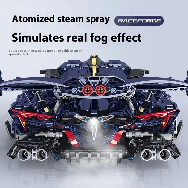 DIY Puzzel Speelgoed Verjaardag Kerstcadeaus 10641 Technische Blauwe Voertuigen MOC Super Sprots Auto Model Bouwstenen Bakstenen