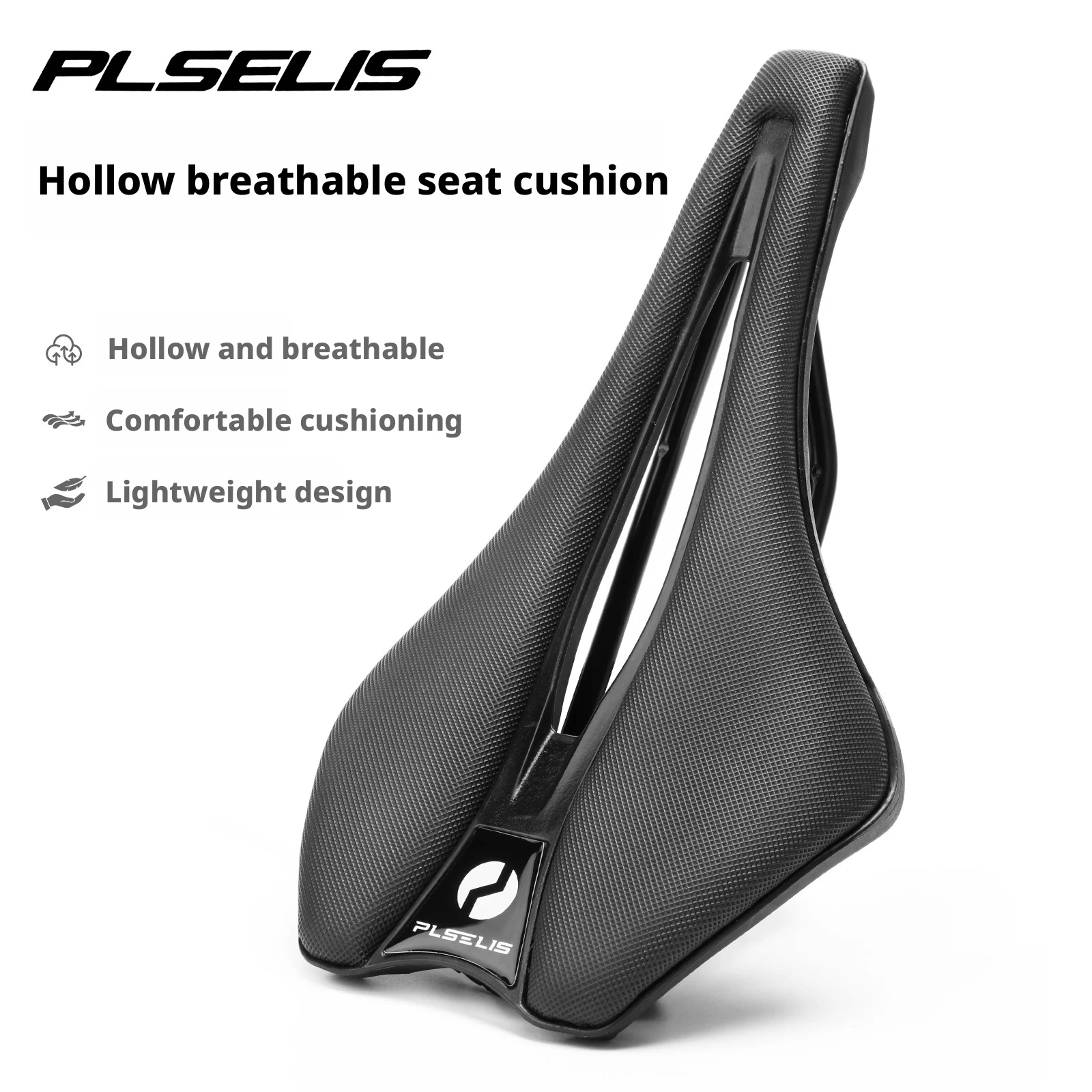 

PLSELIS Bike Saddle for Mountain Bike Road Bike Seat Cushion Shock Absorbing Racing Hollow Air Guide Saddle Cycling Accessories