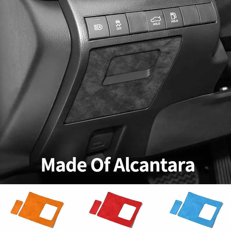

For Toyota Camry (2018-2024) Made of Alcantara Car Driver Side Storage Box Panel Trims Stickers Interior Tuning Accessories