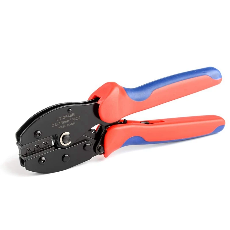 PV Crimping Tool For PV Connector Solar Cable 2.5/4/6Mm2, PV Crimp Tools For DIY Solar Power System Orange&Black&Blue