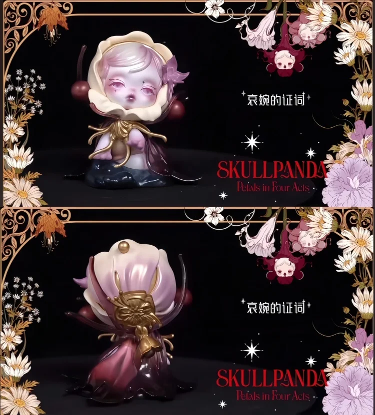 Authentische POPMART SKULLPANDA Petals In Four Acts Serie Blind Box Kawaii Anime Actionfigur Sammler-Puppe Mystery Box Spielzeug – Detail 9