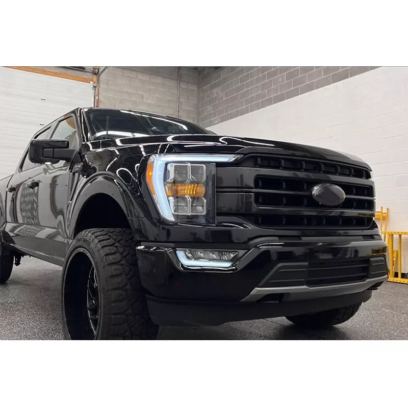 Gloss Black Front Bumper Grille fit for Ford F-150 F150 2021-2023 Lariat Racing Grills Front Grille Inlet Grid Hood Mesh Grille