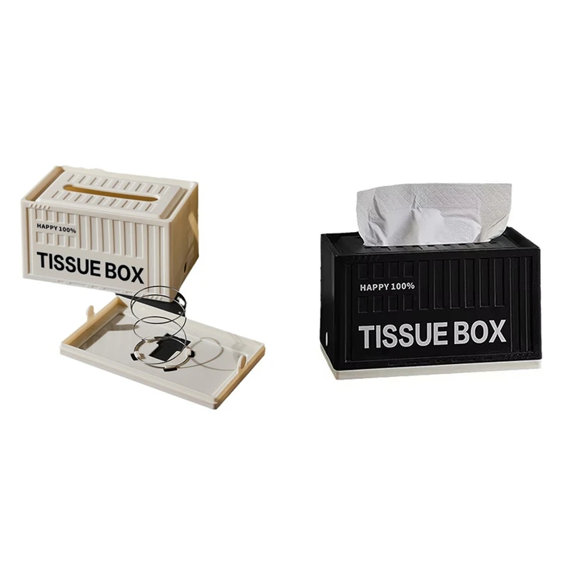 

ABPQ-Wall-Mounted Tissue Box Holder - Paper Storage For Living Room, Home Decoration, Premium Roll Paper Organizer