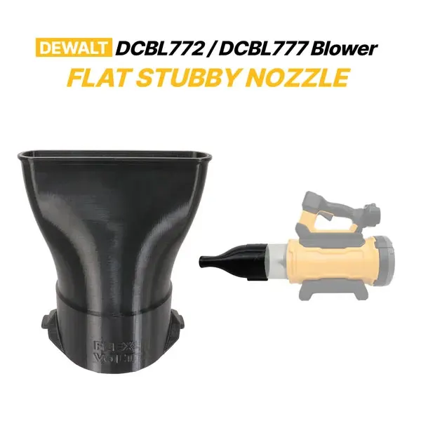 Flat Stubby Nozzle Compatible with Dewalt DCBL772 DCBL777, Leaf Blower Accessory for Precise Debris Removal & Car Drying