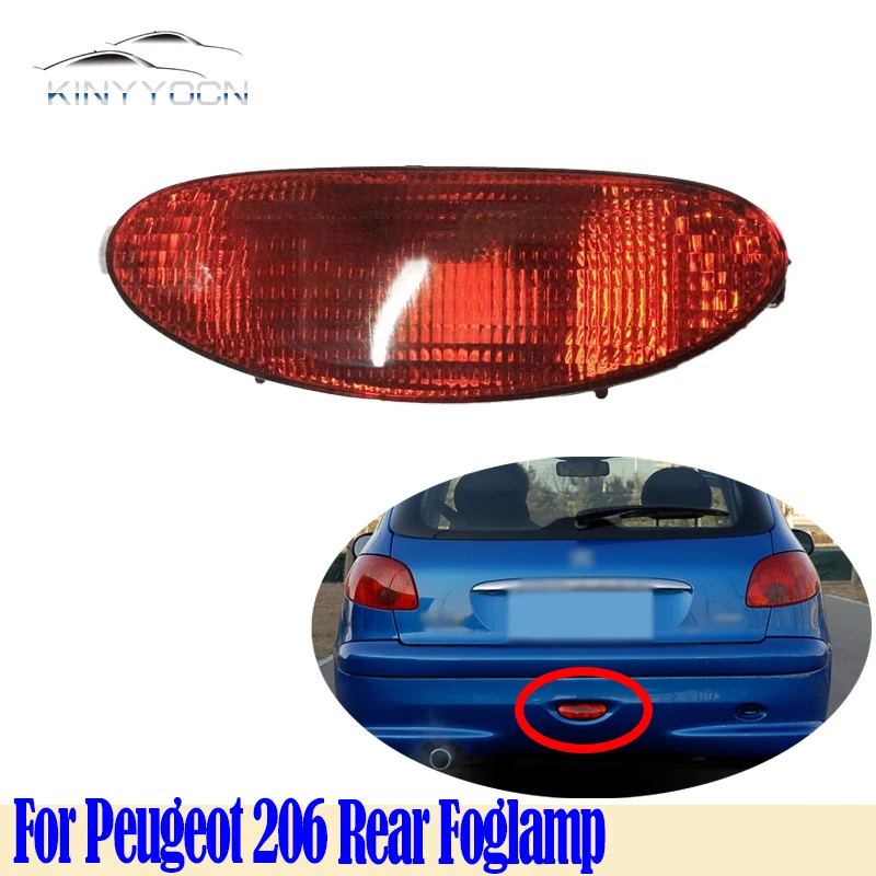 

For Peugeot 206 Rear Bumper Fog Light Reflector Stop Light Rear Fog Light Foglamp Brake Lamp Warning Lamp