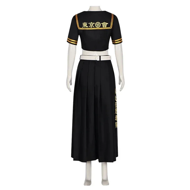 Manjiro Sano Costume Cosplay Anime Tokyo Revengers Manjiro Sano Parrucca Cosplay Parrucca JK Uniforme Abito da Marinaio Halloween per Le Donne