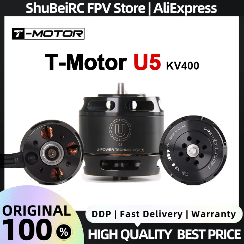T-MOTOR U5 KV400 2kg Payload Thrust Electric Brushless Dc Motor for Multi-copter Uav Drones Accessories