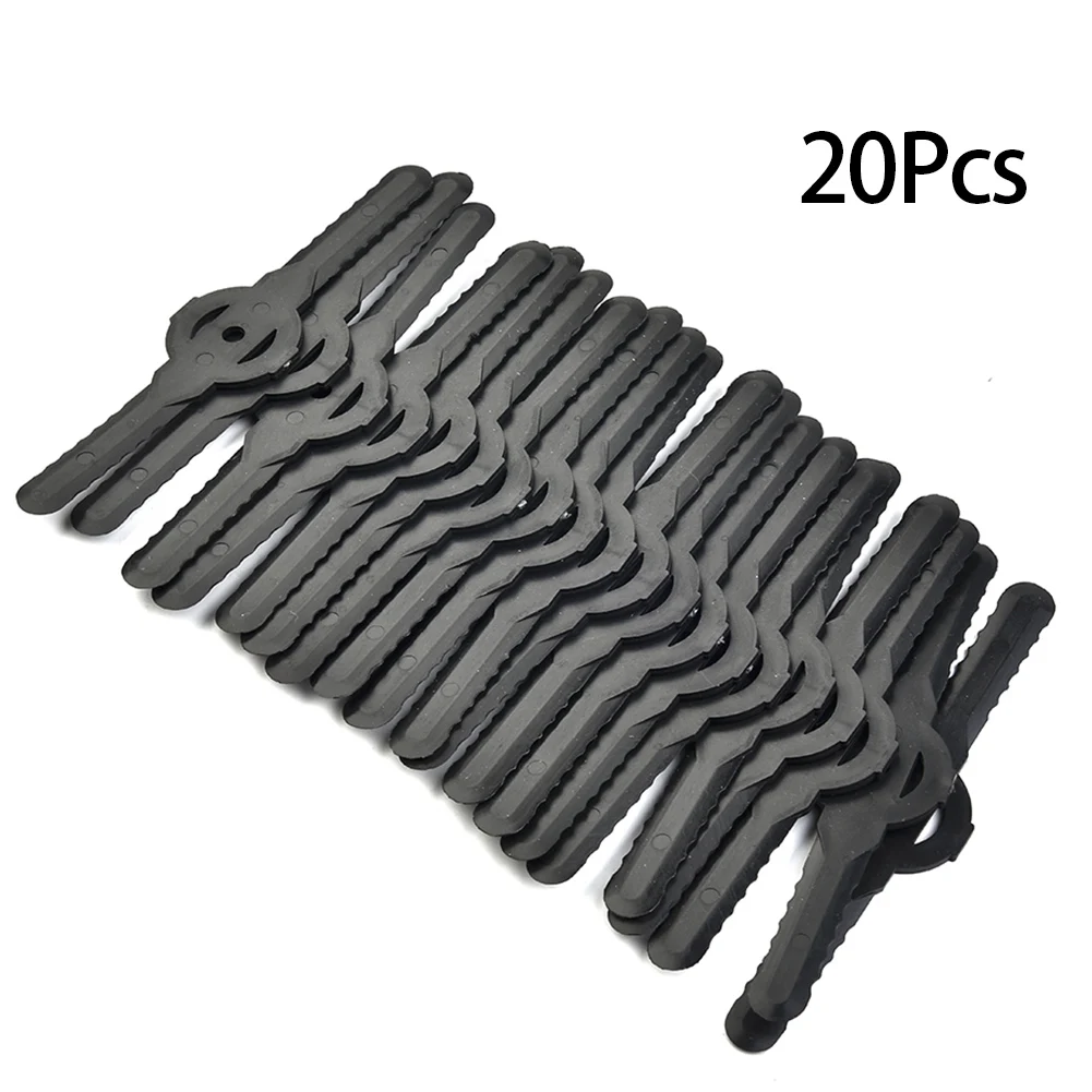 20Pcs Plastic Cutter Blades For Electric Cordless Grass Trimmer Strimmer Tool Grass Trimmer Blades Replacement Garden Tool