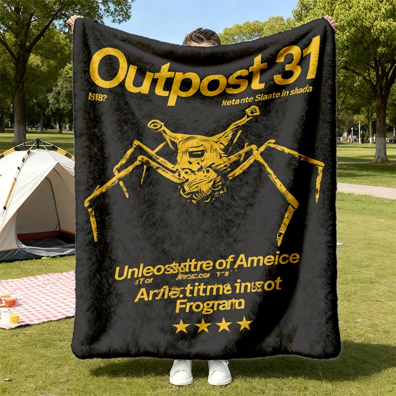 Outpost 31 Antarctica Sci, Fi Horror Movie Thing T, Flannel Blanket
