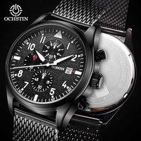 OCHSTIN Men's Watch Multifunction Quartz Movement Personalized Comfort Hot Model 2024 Pilot's Series Men's Quartz Watch