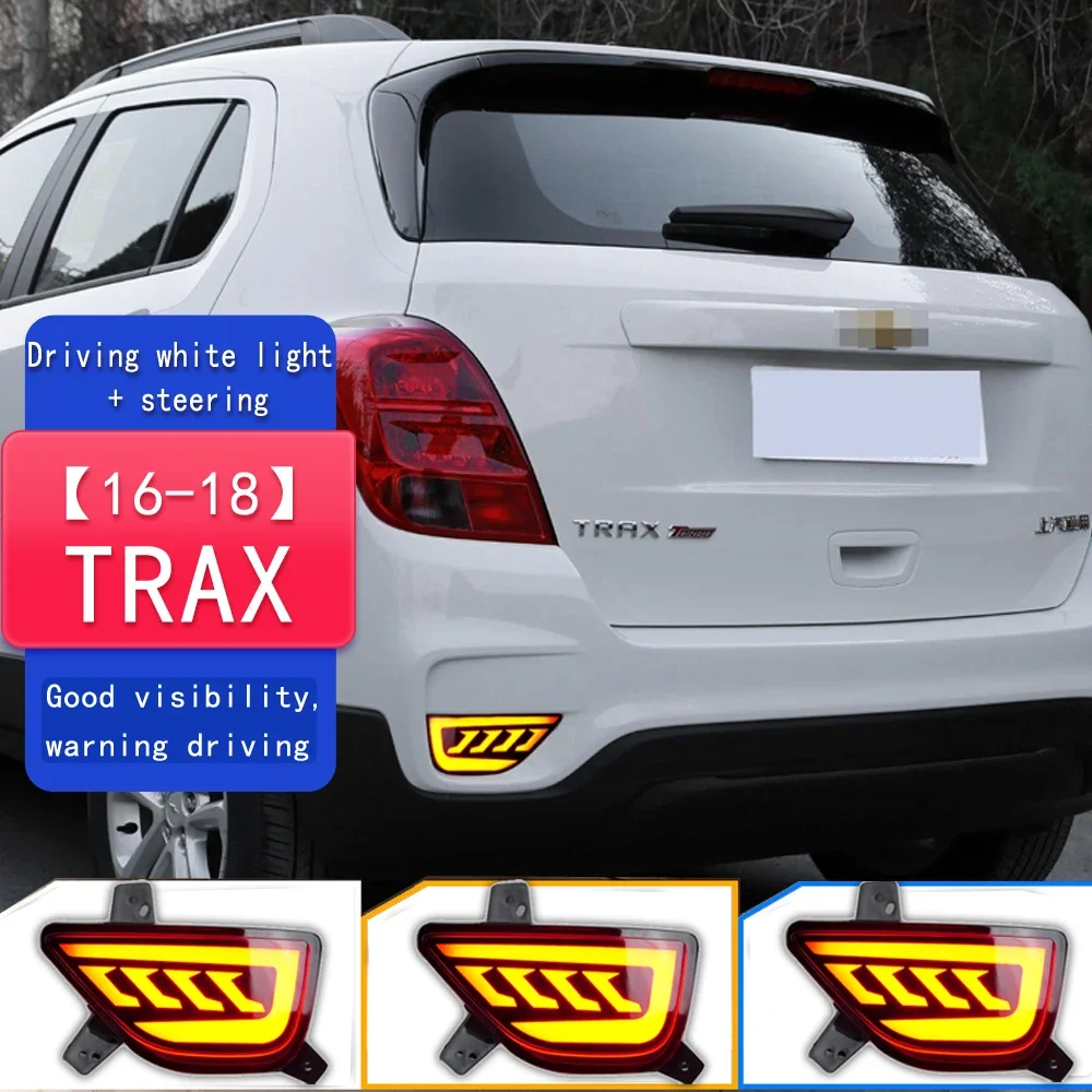 Car LED Rear Bumper Light For Chevrolet Tracker Trax 2016 2017 2018 Reflector Tail Light Fog Lamp Stop Brake Light