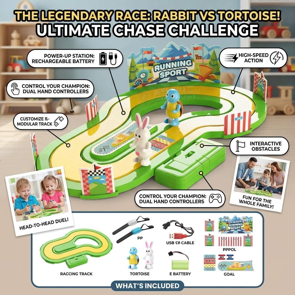 Wireless Motion Sensing Racing Board Game Two Player Interactive Tabletop Racing Control Boosts Reflexes & Coordination Gift