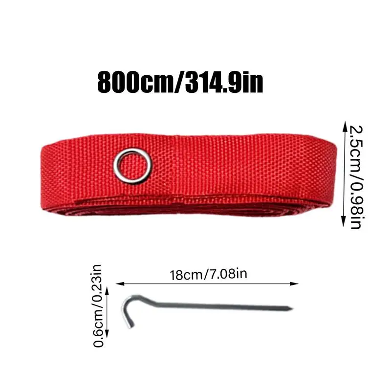 

6x Beach Volleyball Lines Equipment Portable 8M Long Red Lines Marking Court Marker for Sand Training Portable Volleyball Cords
