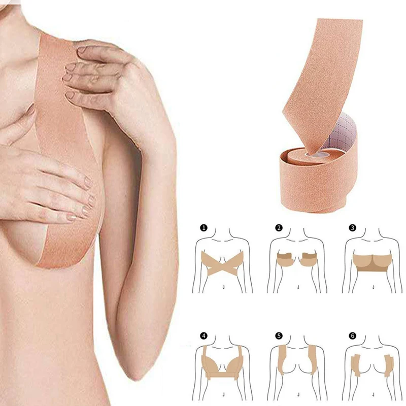 1 Roll 5M Women Breast Nipple Covers Push Up Bra Body Invisible Breast Lift Tape Adhesive Bras Intimates Sexy Bralette Pasties