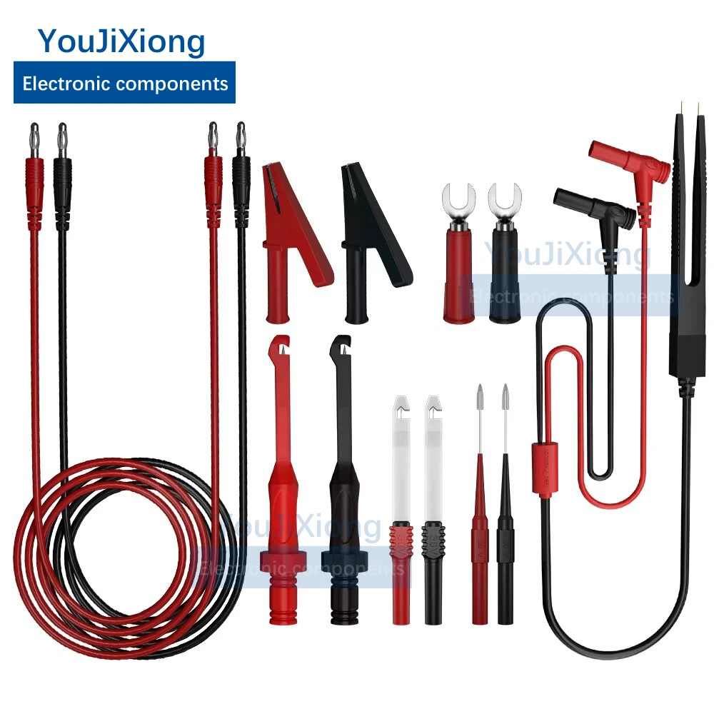 

4PCS 6PCS 12PCS Multimeter Test Wire Alligator Clip Probe Test Lead Test Probe Connection Patch Kit