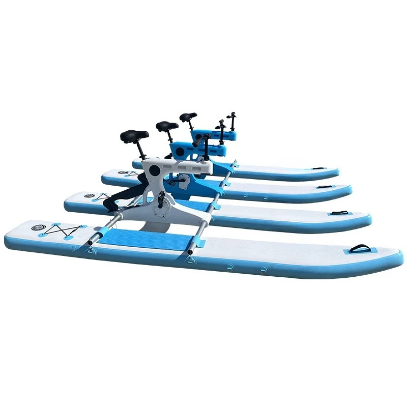 

Water bicycle, three-person single inflatable pedal boat, pontoon park boat ride toy