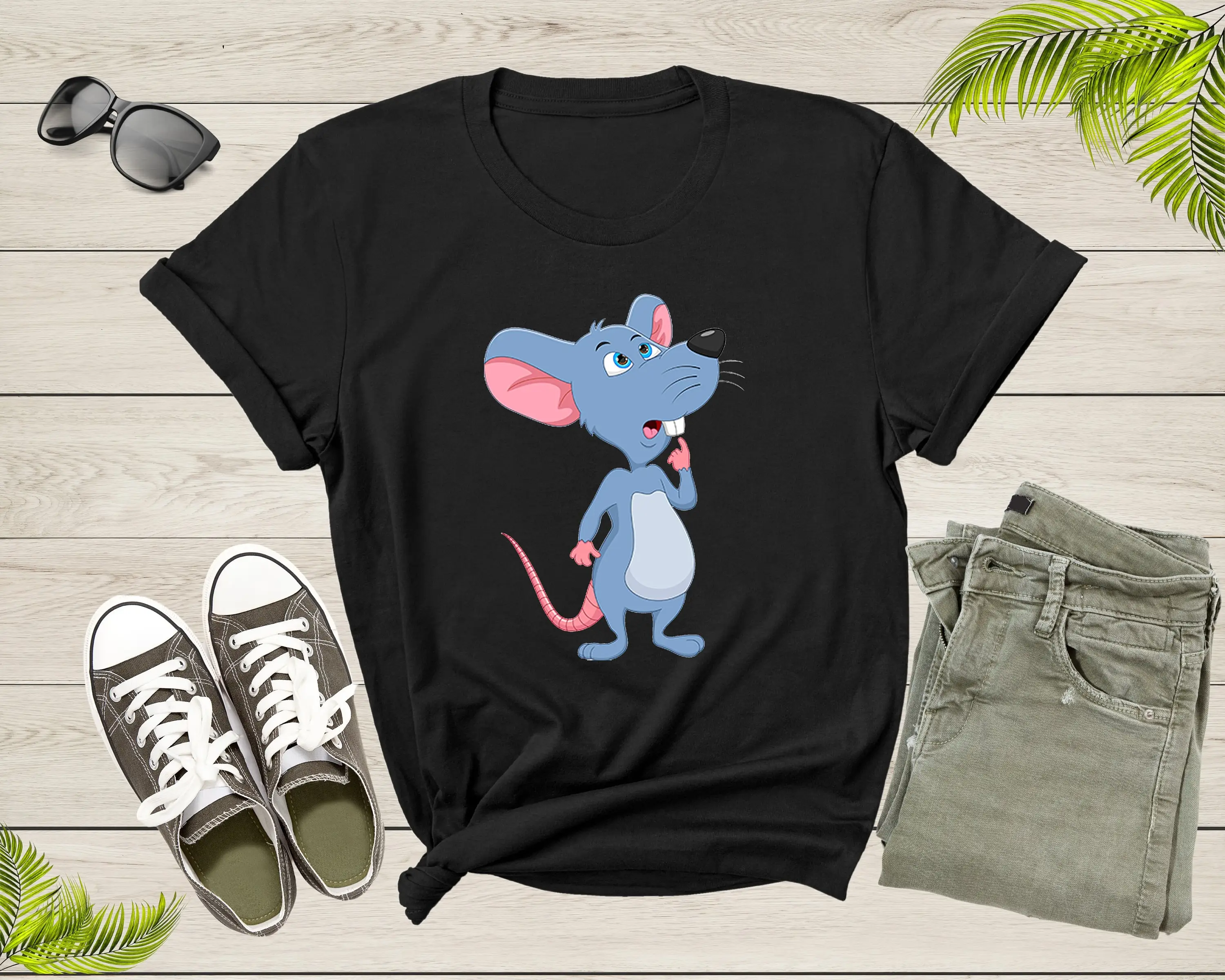 Cute Mouse Rat Lover T Shirt For Adult Kids Birthday Present Boys Girls Dad Mom Juniors Youth