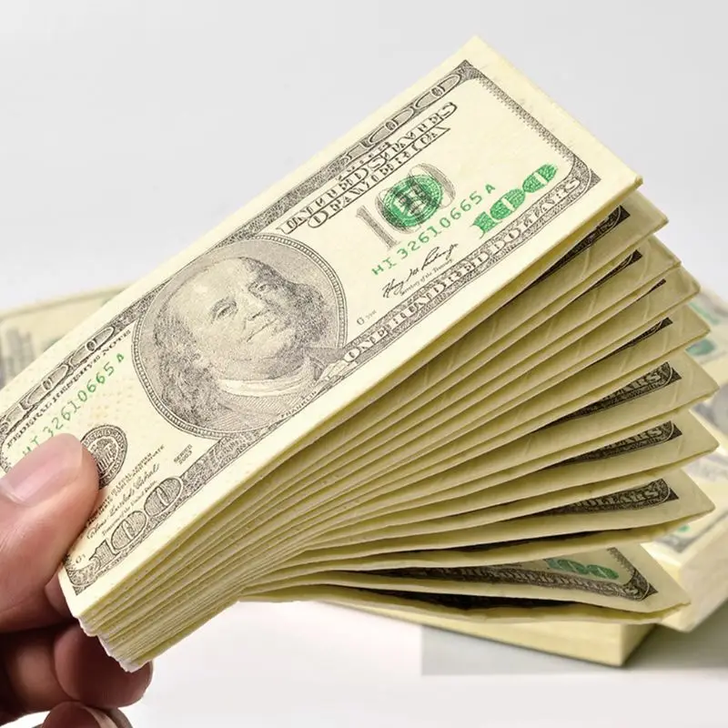 パーティー用の使い捨て生地,仕上げに印刷された小さな長方形の生地10枚のパックt21c。