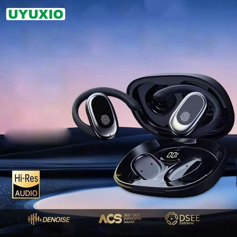 

UYUXIO OWS AI Language Wireless Earphone Real Time Translation Earbuds with 144 Online Languages Open Ear Translator Headphone