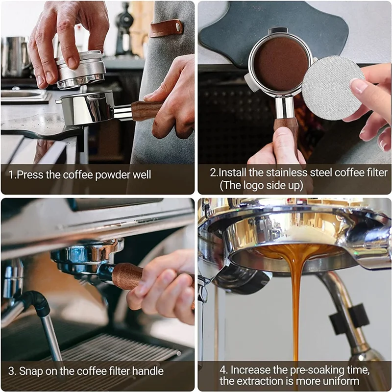 AF93-رأس تخمير من الفولاذ المقاوم للصدأ 54 مم مع مصفاة عفريت 54 مم لـ Sage Breville 8 Series 870/875/878/880 حامل مرشح المريمية