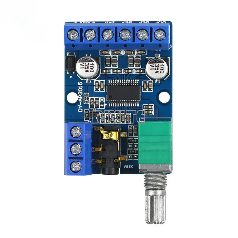 Placa de Amplificador Estéreo Dual-Channel, Áudio Digital de Alta Potência, Amplificador 2*30W, Módulo DIY, DC 8V-24V