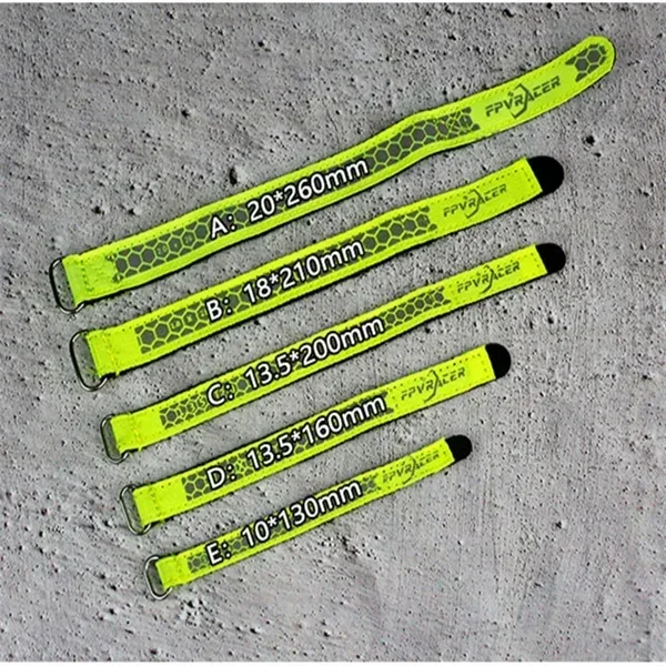 2PCS FPVRACER LIPO Cinghia della batteria Fibbia in metallo per Kevlar + Fibra di poliestere 300D FPV Freestyle Droni a lungo raggio Parti fai da te