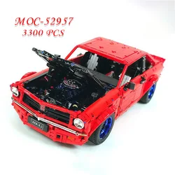 New MOC-52957 Super Sports 3300PCS Car Self-locking Building Block Model Building Puzzle Birthday Christmas Toy Gift Ornaments