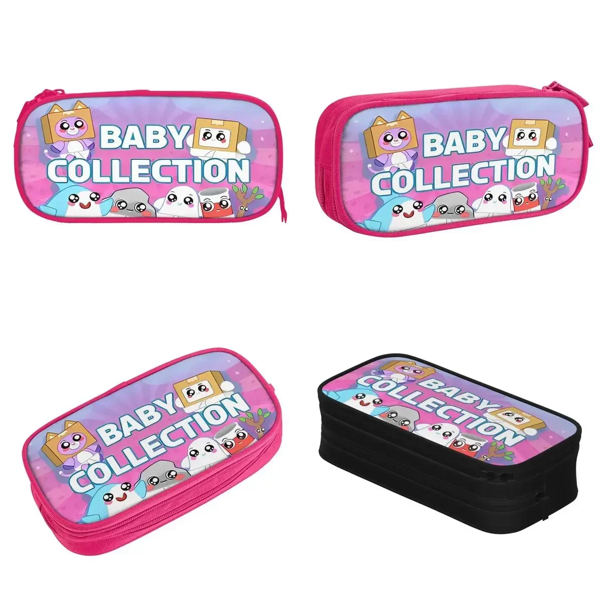 

Classic L-Lankybox Baby Cartoon Pencil Cases Rockys Foxy Boxy Pencilcases Pen for Girl Boy Big Capacity Bags Office Accessories