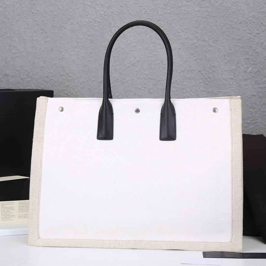 

High quality shopping bag large capacity fashion tote bag new style black white medium handbag travel business shoulder bag