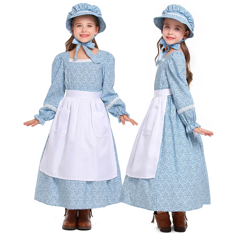 Costume de petite maison sur la prairie pour filles, robe de