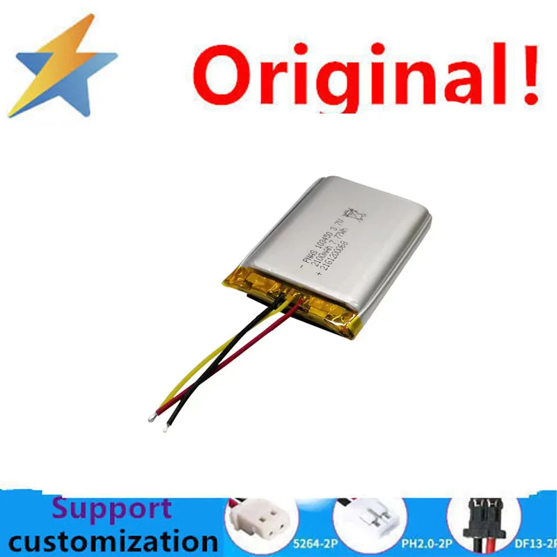 buy more will cheap 3.7V polymer lithium battery 103450 2100mAh speaker navigator built-in battery cell universal three wires