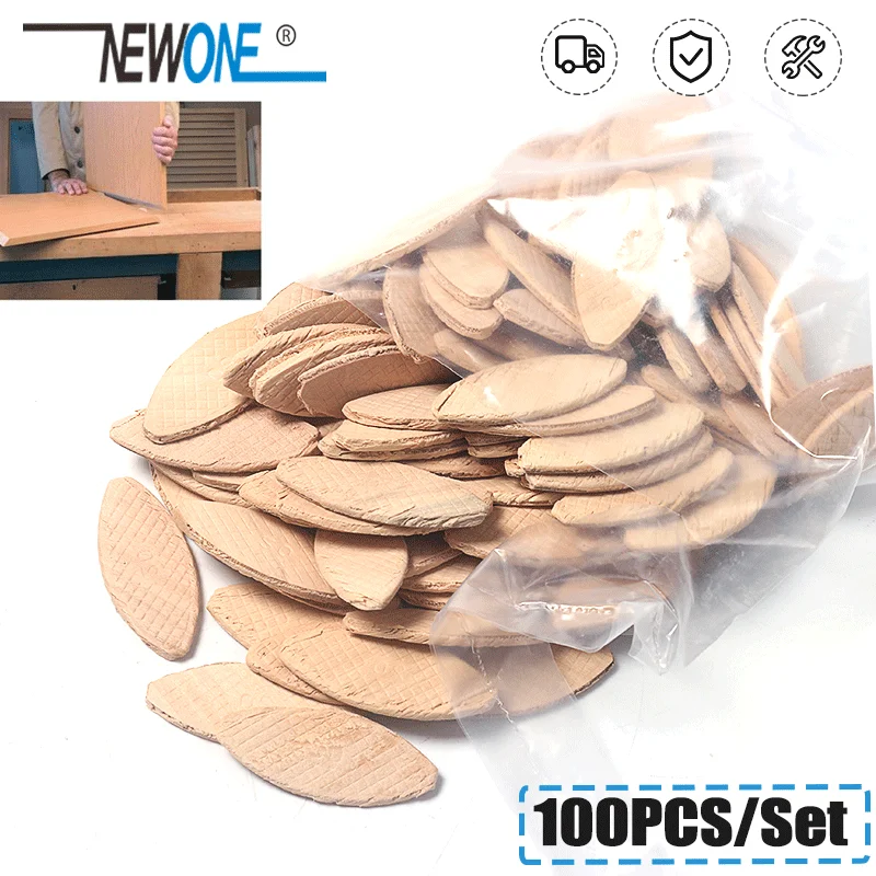 100Pcs/Bag No. 0/10/20 Three Type Assorted Wood Biscuits For Tenon Machine Woodworking Biscuit Jointer Woodworking Accessory