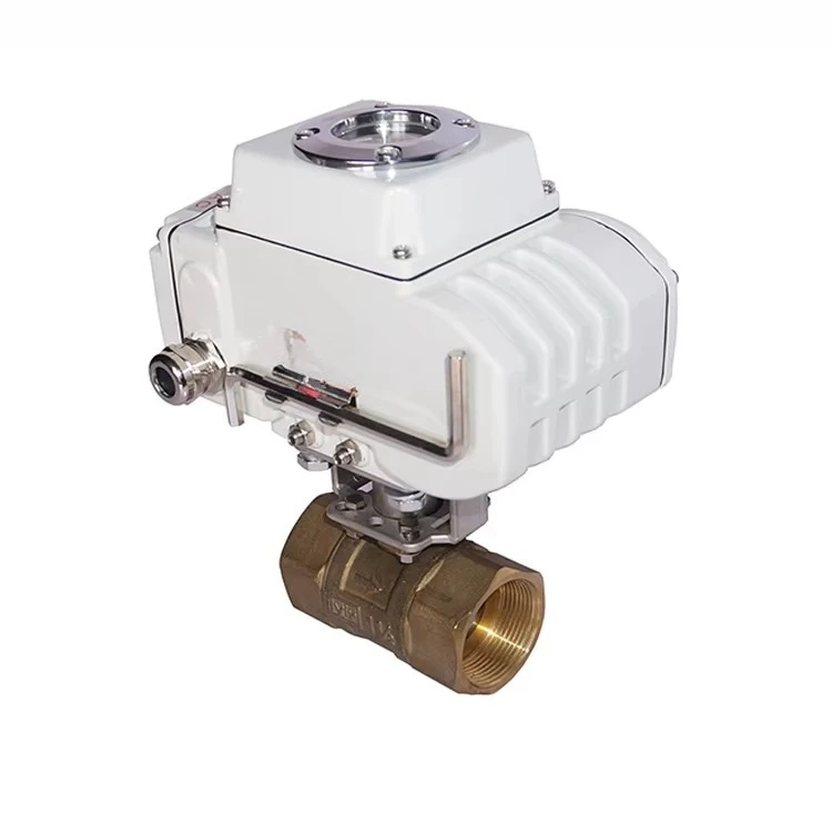 Electric DC 24V/AC 220V 0-10V/4-20mA Proportional DN25-DN50 2-Way Electric Brass Control Valve IP65 Protection Rating