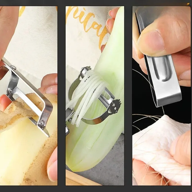 عالية الجودة الفولاذ المقاوم للصدأ البطاطس الخيار الجزرة مبشرة المطبخ متعددة الوظائف الخضار الفاكهة مقشرة الخضار القطاعة