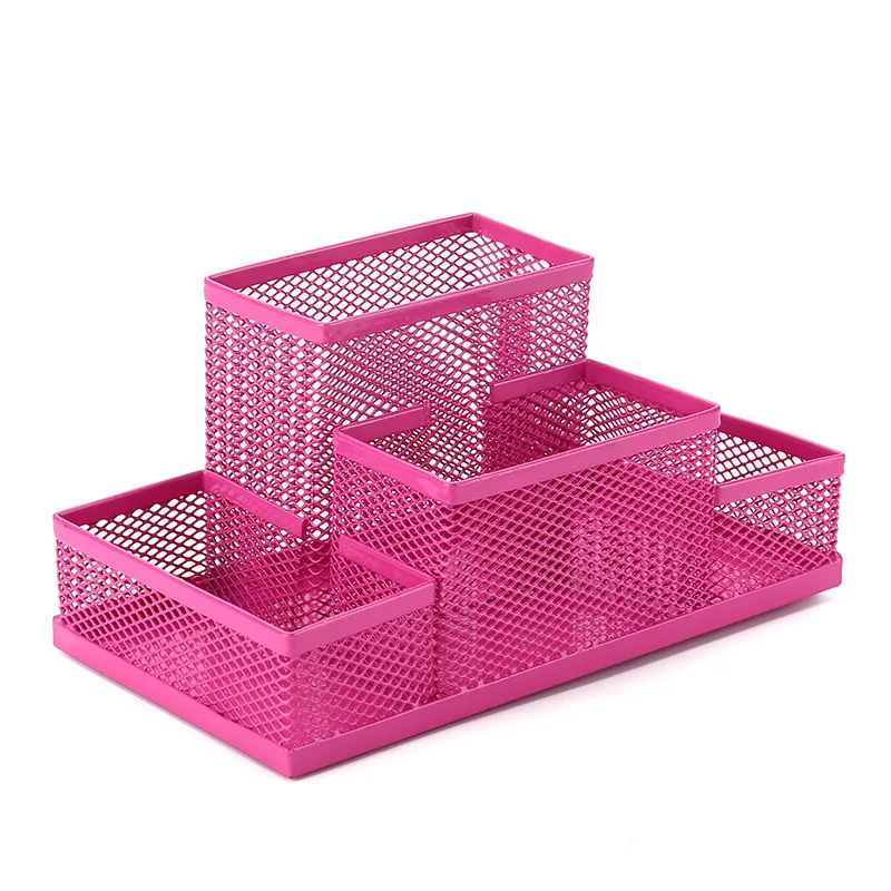 Organizador de escritorio creativo multifuncional, soporte para bolígrafos, caja de almacenamiento de maquillaje, accesorios de oficina escolar, organizadores de papelería