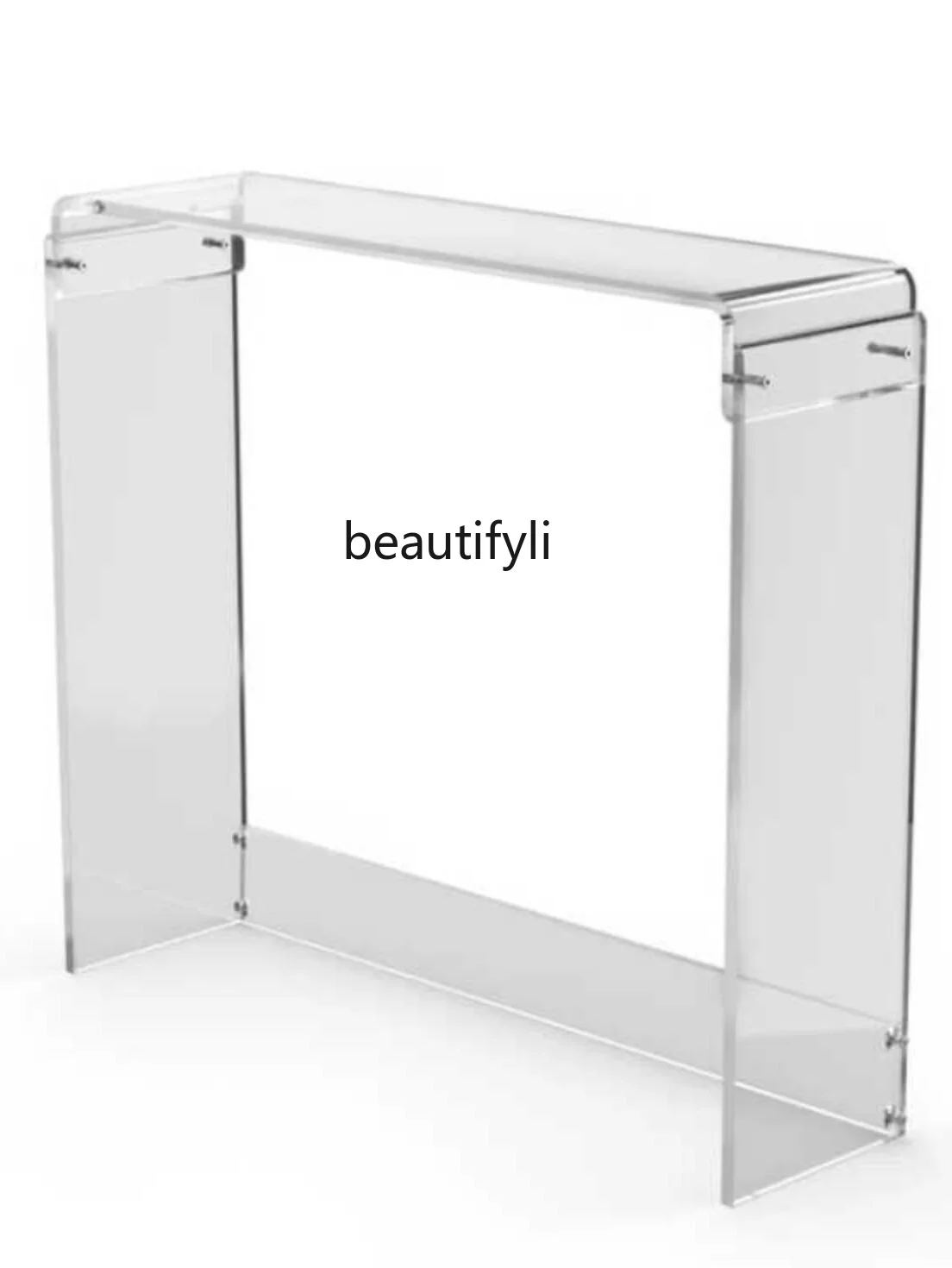 

Acrylic transparent porch table, side table against the wall in the corridor, modern Italian minimalism