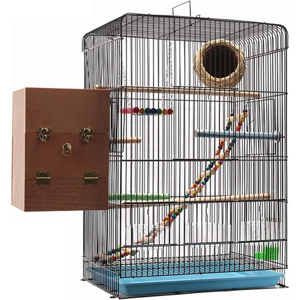 

Bird Cage, Parrot Cage, Bird Cage Outdoor Portable Hanging Parrot Bird Cages for Cockatiels Parakeets Conures Pigeons Flight Pe
