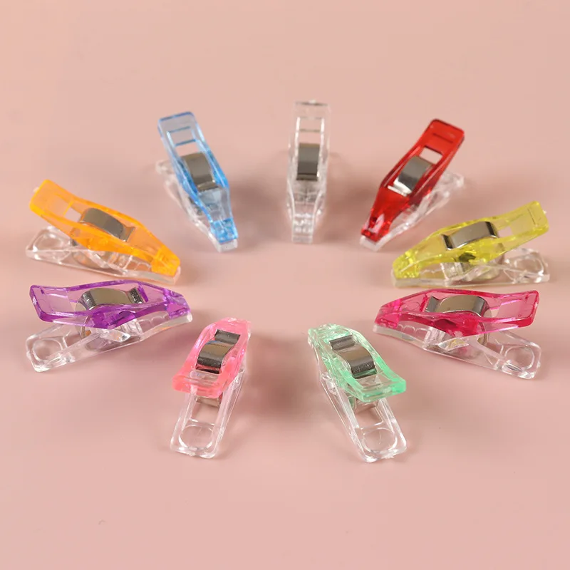 50 STKS Naaiclips Kleurrijke Clips Multifunctioneel Plastic Ambacht Haken Breien Veiligheid Kleding Clips Kleur Bindclips Papier - afbeelding 1