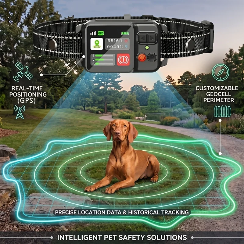 

GPS Wireless Dog Fence System, Adjustable 49-6561ft Invisible Electric Fence for Dogs, 3 Training Modes Beep Vibration Shock, Rechargeable Pet Containment Collar for Small Medium Large Dogs, Outdoor Yard Boundary Training & Escape Prevention