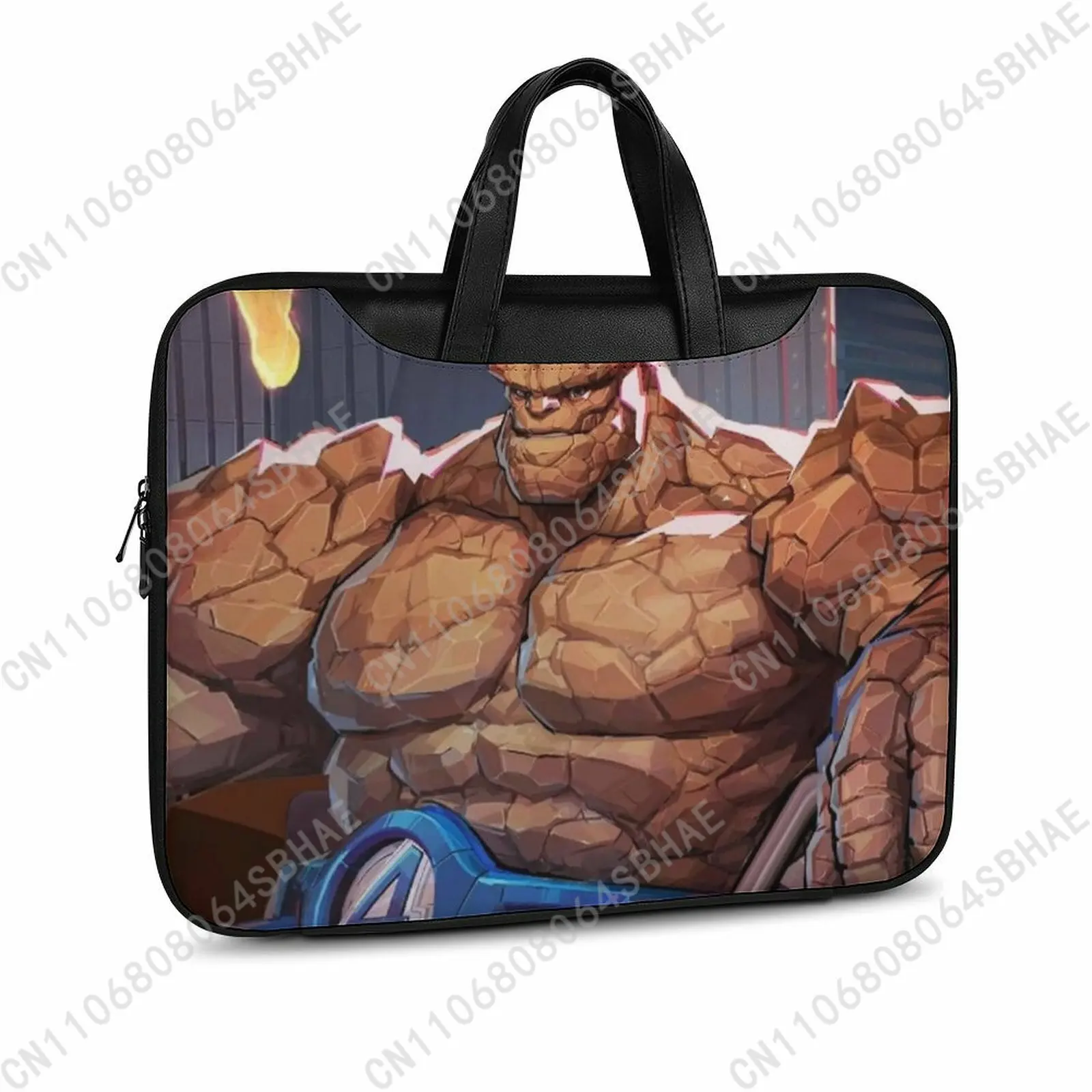 

Marvel Things Custom Leather Briefcase Men Woman Laptop Bag Business Retro Genuine Leather Computer Cosplay